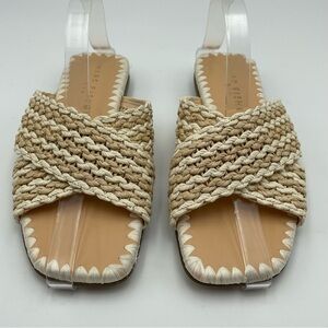 Marc Fisher -SZ 6.5M-Women-Nylie Slide Sandals Nude-MSRP $99-NEW NO BOX